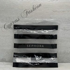 ⚡️ $1 Sephora Transparent Black Striped Plastic Gift Bag